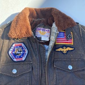 Vintage Topgun Toddler Patch Bomber Jacket size 2